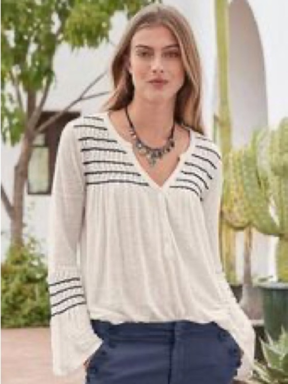 Sundance Linen Long Sleeve Top